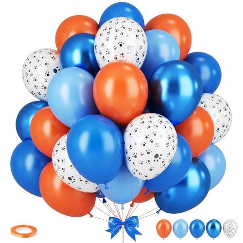 Luftballons Blau Orange, 35 Stück 12 Zoll Geburtstag Luftballons Marineblau Orange Party Luftballons für Jungen Geburtstag Babyparty Jubiläum Hochzeit Braut Dusche Graduierung Deko von Sowide