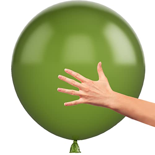Vintage Olivgrüne Luftballons, 12 Stück 18 Zoll Vintage Olivgrüne Luftballons Glänzende Latexballons für Geburtstag Shochzeits Feier Dekoration von Sowide