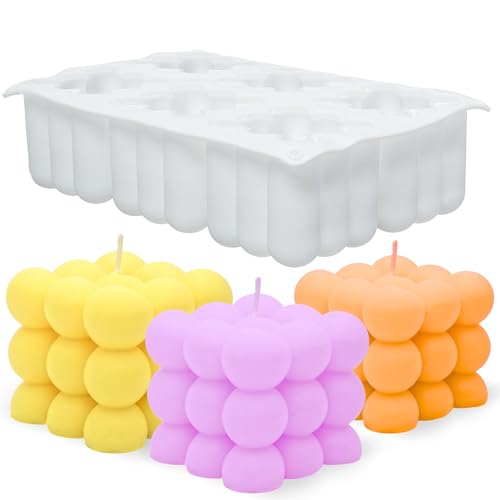 Soyovo DIY - 6 in 1 - Kerzen Silikonform, Antihaftend Bubble Kerze Kerzenform Silikonform,3d Cube Silikonform für DIY Kerze, Seife, Kerzenformen Zum Gießen, BPA-Frei. Soyovo DIY - 6 in 1 - Kerzen Silikonform, Antihaftend Bubble Kerze Kerzenform Silikonform,3d Cube Silikonform für DIY Kerze, Seife, Kerzenformen Zum Gießen, BPA-Frei. von Soyovo DIY