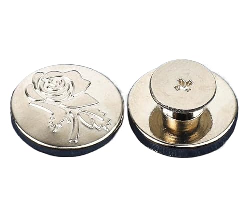 Abnehmbarer Taillenknopf aus Metall für Jeans und Jacken, Farbe 13, 17mm-10 Stk von SpaRcz