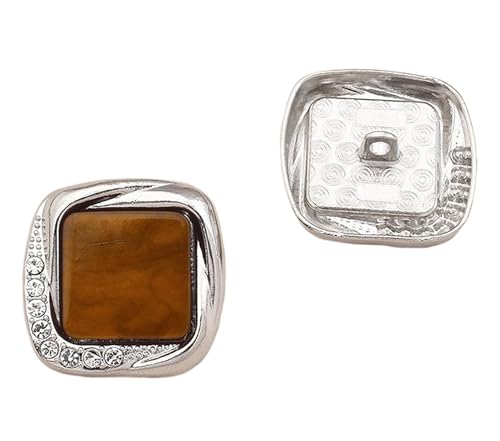 Anzugmantel mit Knöpfen und quadratischen Strassknöpfen, Farbe 10, 20mm-10 Stk von SpaRcz