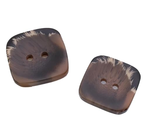 Kaschmirmantel mit Harzknöpfen, quadratischer großer Knopf, Kaffee, 17mm-10 Stk Kaschmirmantel mit Harzknöpfen, quadratischer großer Knopf, Kaffee, 17mm-10 Stk von SpaRcz
