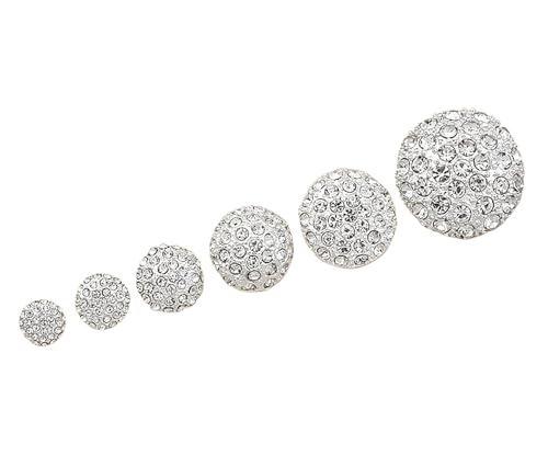Knopfkaschmirmantel Nerzmantel Strass Runde große Knöpfe, Silber, 12mm-10 Stk Knopfkaschmirmantel Nerzmantel Strass Runde große Knöpfe, Silber, 12mm-10 Stk von SpaRcz