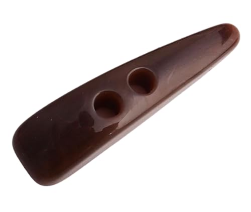 Kunstharz-Knopfmantel, Hornimitation, dunkler Fußknopf, Kaffee, 50mm-10 Stk von SpaRcz