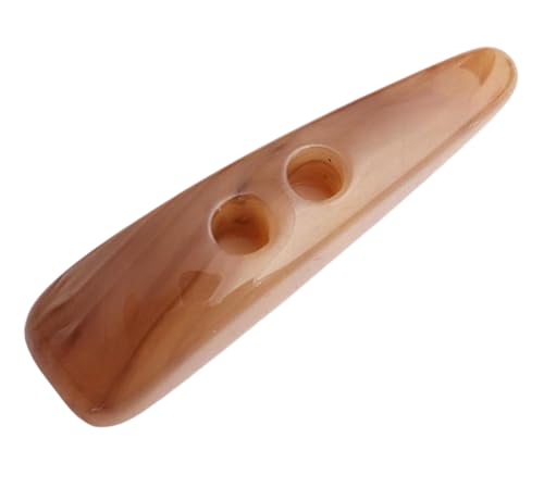 Kunstharz-Knopfmantel, Hornimitation, dunkler Fußknopf, Khaki, 50mm-10 Stk von SpaRcz