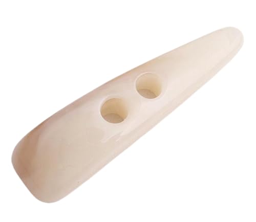 Kunstharz-Knopfmantel, Hornimitation, dunkler Fußknopf, Weiß, 40mm-10 Stk von SpaRcz