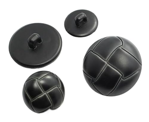 Kunststoffknöpfe, Kunstlederknöpfe, Schwarz, 20mm-10 Stk von SpaRcz