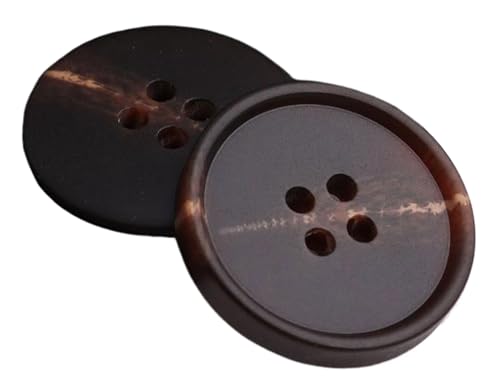 Matte Harzknöpfe mit vier Löchern in Schwarz und Weiß, Kaffee, 20mm-10 Stk von SpaRcz