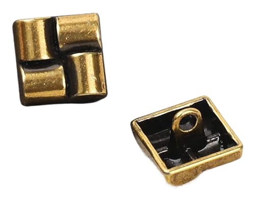 Metallknöpfe Bronzefarbene Zierknöpfe mit hohem Fuß, Farbe 3, 10mm-10 Stk von SpaRcz