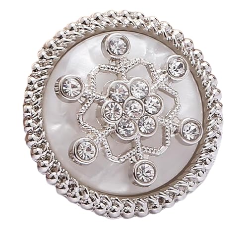 Metallknopf, Perlenlegierung, handgenähter Diamantknopf, rund, Farbe 14, 20mm-10 Stk von SpaRcz