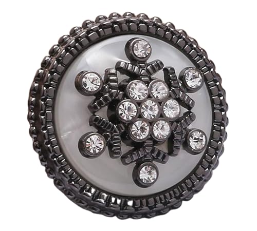 Metallknopf, Perlenlegierung, handgenähter Diamantknopf, rund, Farbe 15, 25mm-10 Stk Metallknopf, Perlenlegierung, handgenähter Diamantknopf, rund, Farbe 15, 25mm-10 Stk von SpaRcz