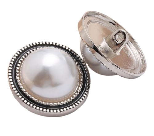 Metallknopf, Perlenlegierung, handgenähter Diamantknopf, rund, Farbe 3, 23mm-10 Stk von SpaRcz