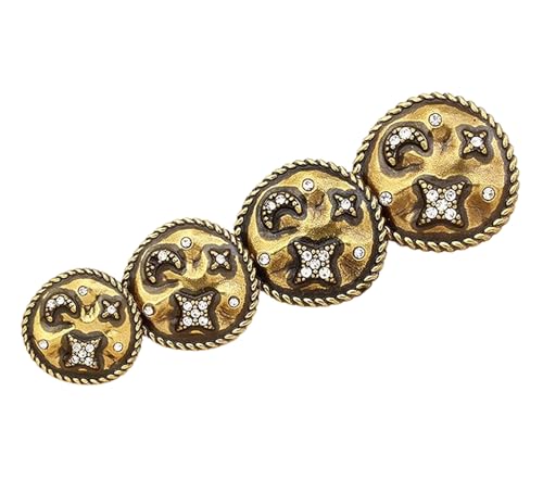Metallknopf, goldbronzefarben, mit Diamanten besetzte große Knöpfe, Farbe 2, 17mm-10 Stk Metallknopf, goldbronzefarben, mit Diamanten besetzte große Knöpfe, Farbe 2, 17mm-10 Stk von SpaRcz