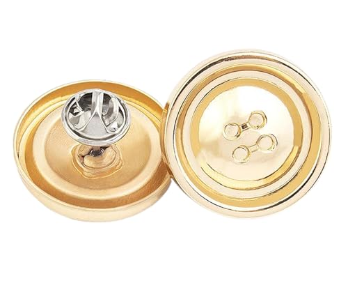 Metallknopfanzug ohne Nähen, dekorativer runder großer Knopf, Farbe 3, 28mm-10 Stk Metallknopfanzug ohne Nähen, dekorativer runder großer Knopf, Farbe 3, 28mm-10 Stk von SpaRcz