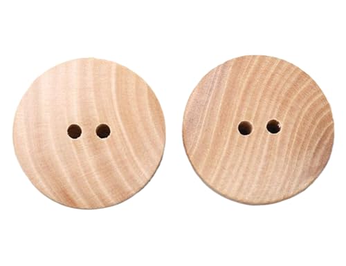 Naturholzknöpfe, rund, Farbe 4, 10mm-10 Stk von SpaRcz