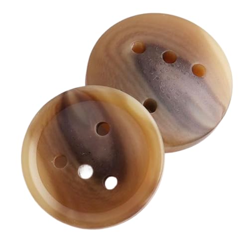 Runder Knopf aus Kunstharz mit Vier-Augen-Mantelmuster, Farbe 1, 18mm-10 Stk von SpaRcz