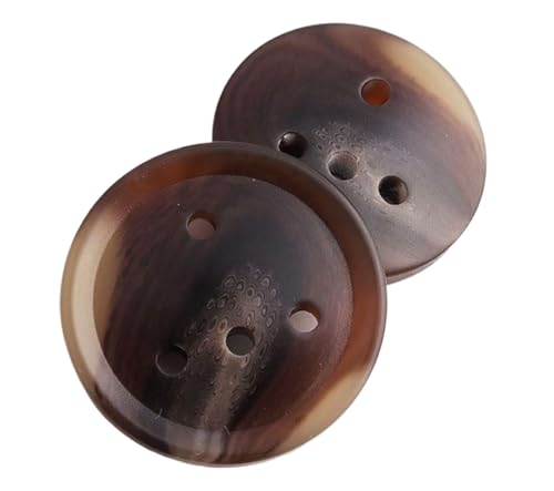 Runder Knopf aus Kunstharz mit Vier-Augen-Mantelmuster, Farbe 2, 23mm-10 Stk von SpaRcz