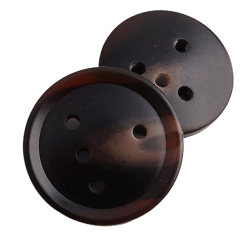Runder Knopf aus Kunstharz mit Vier-Augen-Mantelmuster, Farbe 3, 28mm-10 Stk Runder Knopf aus Kunstharz mit Vier-Augen-Mantelmuster, Farbe 3, 28mm-10 Stk von SpaRcz