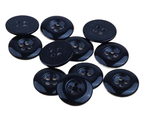 Schwarz-weiße Harzknöpfe für Anzüge und Hosen, Schwarz, 11mm-10 Stk von SpaRcz