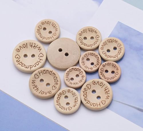 Zwei-Loch-Knöpfe, natürliche, schalenförmige, handgenähte Holzknöpfe in Form einer runden Kante, Farbe 2, 20mm-10 Stk Zwei-Loch-Knöpfe, natürliche, schalenförmige, handgenähte Holzknöpfe in Form einer runden Kante, Farbe 2, 20mm-10 Stk von SpaRcz