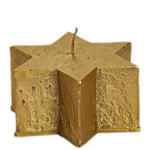 Spaas 12 Sternkerzen Weihnachten Paraffinwachs Gold D 90mm H 40mm Spaas 12 Sternkerzen Weihnachten Paraffinwachs Gold D 90mm H 40mm von Spaas