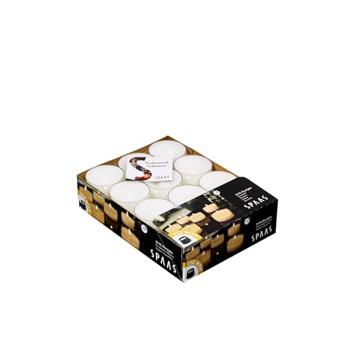 Spaas Maxi Unscented Tealights in Transparent Clear Cup, Hours-Whit 24 Clearlights, Teelichter mit durchsichtigem Halter, ± 10 Stunden, ohne Duft-weiß, Paraffinwachs, D 57 mm x H 28 mm Spaas Maxi Unscented Tealights in Transparent Clear Cup, Hours-Whit 24 Clearlights, Teelichter mit durchsichtigem Halter, ± 10 Stunden, ohne Duft-weiß, Paraffinwachs, D 57 mm x H 28 mm von Spaas