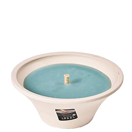 Spaas 6 Gartenkerzen in Terrakotta-Schale weiß Paraffinwachs seeblau Ø 175 mm x H 75 mm Spaas 6 Gartenkerzen in Terrakotta-Schale weiß Paraffinwachs seeblau Ø 175 mm x H 75 mm von Spaas