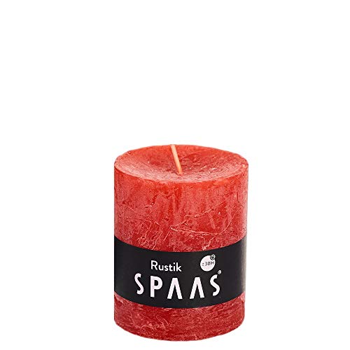 Spaas 8 Rustikale Stumpenkerzen ohne Duft, Paraffinwachs rot, D 68 mm x H 80 mm Spaas 8 Rustikale Stumpenkerzen ohne Duft, Paraffinwachs rot, D 68 mm x H 80 mm von Spaas