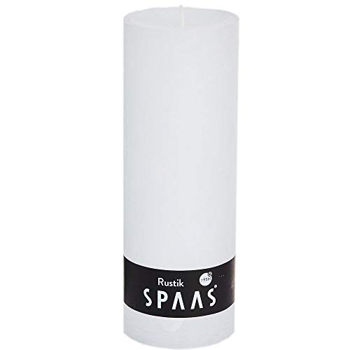 Spaas Bougie cylindre Rustique 70190 Blanche Rustikale Stumpenkerze 68/190 mm, ± 95 Stunden, ohne Duft-weiß, Paraffinwachs, D 68 mm x H, 540 Spaas Bougie cylindre Rustique 70190 Blanche Rustikale Stumpenkerze 68/190 mm, ± 95 Stunden, ohne Duft-weiß, Paraffinwachs, D 68 mm x H, 540 von Spaas