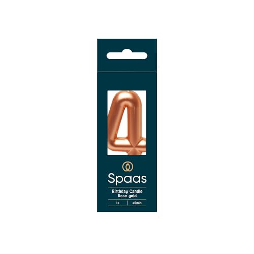 Spaas Geburtstagskerze Zahl 10.2 cm, roségold Spaas Geburtstagskerze Zahl 10.2 cm, roségold von Spaas