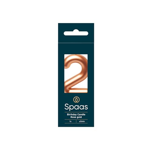 Spaas Geburtstagskerze Zahl '2, roségold Spaas Geburtstagskerze Zahl '2, roségold von Spaas
