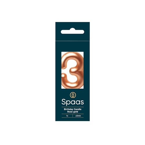 Spaas Geburtstagskerze Zahl 7.6 cm Roségold Spaas Geburtstagskerze Zahl 7.6 cm Roségold von Spaas