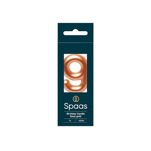 Spaas Geburtstagskerze Zahl 9 Roségold von Spaas
