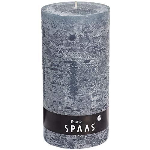Spaas Rustic Unscented Pillar Candle Hours-Grey Rustikale Stumpenkerze 100/200 mm, ± 120 Stunden, ohne Duft-grau, Paraffinwachs, D 100 mm x H 200 mm, 1350 Spaas Rustic Unscented Pillar Candle Hours-Grey Rustikale Stumpenkerze 100/200 mm, ± 120 Stunden, ohne Duft-grau, Paraffinwachs, D 100 mm x H 200 mm, 1350 von Spaas