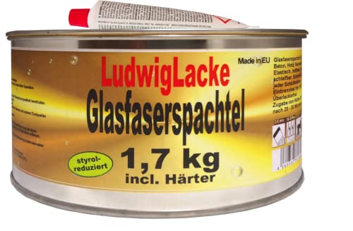 6 x 1,7 kg Set Glasfaserspachtel Faserspachtel Spachtelmasse Autolack von Spachtelmasse Glasfaser