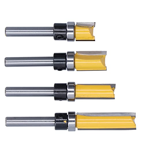 1/2 -Zoll -Schnittbreite, Wolframstahl + Hochgeschwindigkeits -Stahl -Trimmscharnier -Router -Bit, Glatt Geschnitten, 2 Herkömmliche Klingen, Geeignet für Holz, Faserplatten mit Mittlerer Dichte, von Spacnana