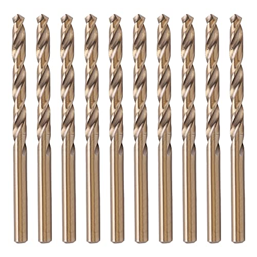 10 Stück Hochgeschwindigkeitsstahl-Bohrer-Set, Hand-Bohr Zubehör, für Edelstahl, Kupferplatte, Eisenplatte Bohren (5,5 mm) von Spacnana