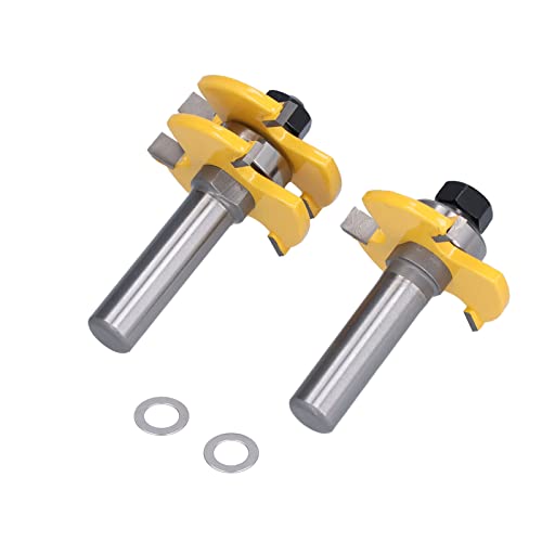 2pcs T Typ Router Bit mit Sauberem Schneiden für Holzbearbeitungsfachleute und Amateure, Ideal für Verschiedene Projekte (1/2 Zoll Ballventil) von Spacnana