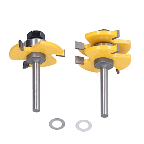 2pcs T Typ Router Bit mit Sauberem Schneiden für Holzbearbeitungsfachleute und Amateure, Ideal für Verschiedene Projekte (1/4 Zoll Ballventil) von Spacnana