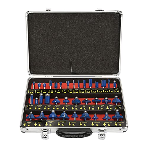 35pcs 1/4 Shank Wolfram -Carbide -Router -Bit, Hocheffiziente Holzbearbeitungswerkzeuge für Gravurmaschine, Bakelitenmahlen von Spacnana