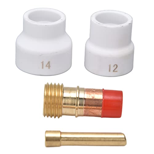 4 Stück WIG-Schweißbrenner Stubby Gaslinse, WIG Stubby Gaslinse Spannzangenkörper für WP 17 18 26 WIG-Brenner-Schweißzubehör 4 Stück WIG-Schweißbrenner Stubby Gaslinse, WIG Stubby Gaslinse Spannzangenkörper für WP 17 18 26 WIG-Brenner-Schweißzubehör von Spacnana