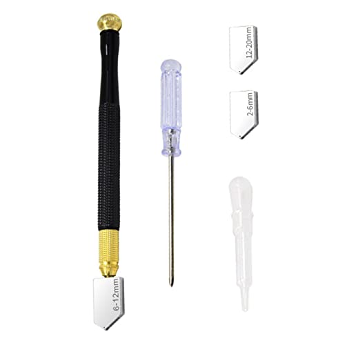 5 STÜCKE Glasschneider Im Bleistiftstil, Glasschneider-Kit Ölzuführung Diamant Incisive Anti-Rutsch-Gewinde-Glasschneider-Werkzeugset für Fenster 5 STÜCKE Glasschneider Im Bleistiftstil, Glasschneider-Kit Ölzuführung Diamant Incisive Anti-Rutsch-Gewinde-Glasschneider-Werkzeugset für Fenster von Spacnana