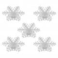 5 Stück Beleuchtete Schneeflocke Fenster Lichter Mit Saugnapf - Bunte LED Lichter für Party, Fenster, Wand Dekoration von Spacnana