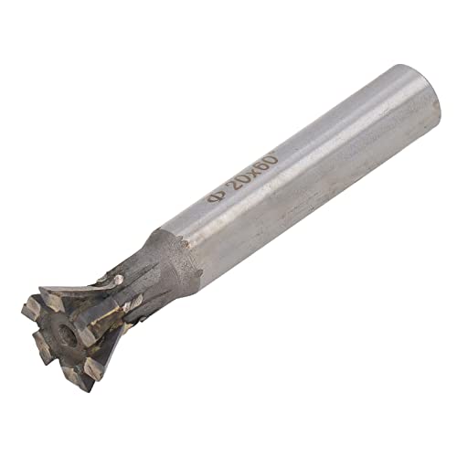 60 -Grad -Schwalbenschwanzschneider, 20 Mm 6 Flötenkarbid Gerade Shank -Schwalbenschwanzschneider, Endmühlen, Einfach zu Installieren, Geeignet für Edelstahl, Kohlenstoffstahl, Leichtmetallstahl von Spacnana