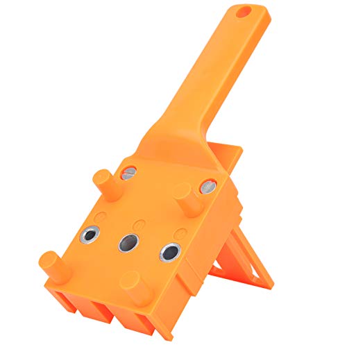 Bequeme, Tragbare und Vielseitige Loch-Locator-Führung für 6 Mm 8 Mm 10 Mm Stücke mit Genauigkeit auf Millimeterebene, Einstellbarer Abstand für Holzbearbeitung Geeignet (ORANGE) von Spacnana