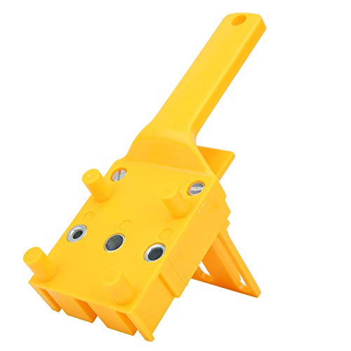 Bequeme, Tragbare und Vielseitige Loch-Locator-Führung für 6 Mm 8 Mm 10 Mm Stücke mit Genauigkeit auf Millimeterebene, Einstellbarer Abstand für Holzbearbeitung Geeignet (YELLOW) von Spacnana