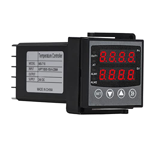 Dual-Display-Thermostat, Digitaler Temperaturregler mit Alarm, Intelligente PID-Steuerung, Dual-Display-Thermostat DC 24 V, Steuerung von Spacnana