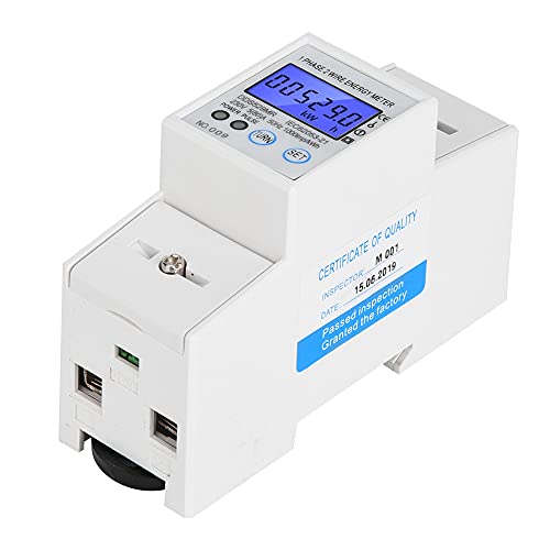 Electric Energy Messer LCD Digital Display-Leistungsmessgerät für den Heimgebrauch mit, Einphasige, 230 V, 2p DIN Rail, DDS529MR von Spacnana