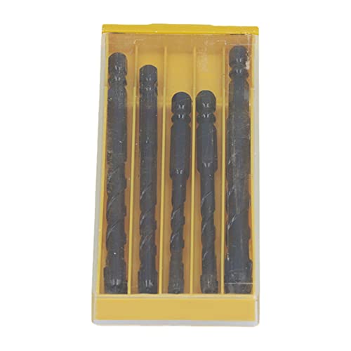 Fliesenbohrbit, 5pcs 6/8/10/12mm Cross Spear Head Hex Shank Tool Set Kit, für Glas, Fliesen, Holz, für Elektrische Handbohrer (BLACK) von Spacnana