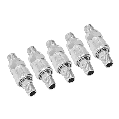 Spacnana Luftkupplung, 5 Stze, Vernickelter Edelstahl, Pneumatische Schnellkupplungsanschlsse, 1/4 Auendraht (SM+PM-20) von Spacnana